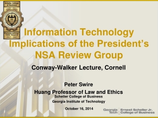 Information Technology Implications of the President’s NSA Review Group