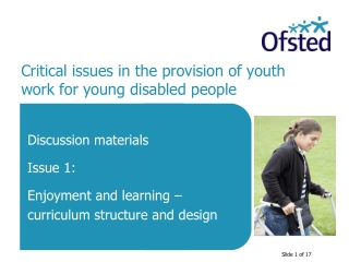 Critical issues in the provision of youth work for young disabled people