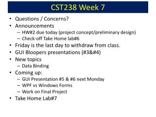 CST238 Week 7