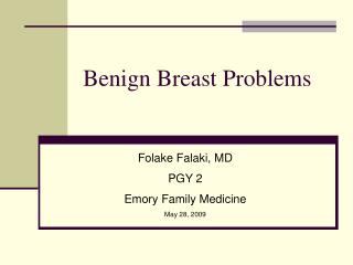 Benign Breast Problems