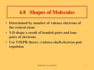 4.8 Shapes of Molecules