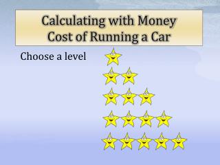 Calculating with Money Cost of Running a Car