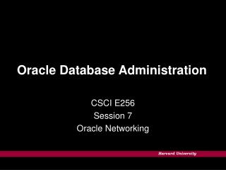 Oracle Database Administration