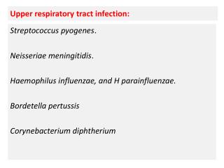 PPT - Upper respiratory tract infection: PowerPoint Presentation, free ...