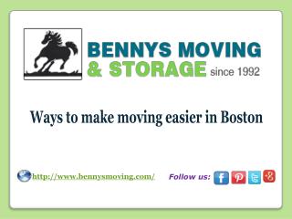 Ways to make moving easier in Boston