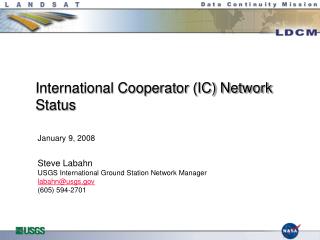 International Cooperator (IC) Network Status