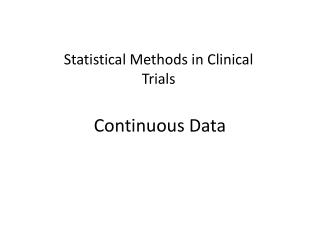 trials clinical statistical methods