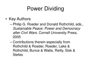 Power Dividing