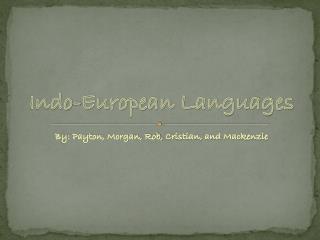 Indo-European Languages