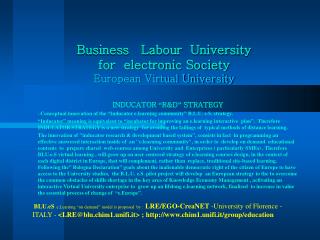 Business Labour University for electronic Society European Virtual University