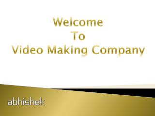 Corporate Video Making agency in India