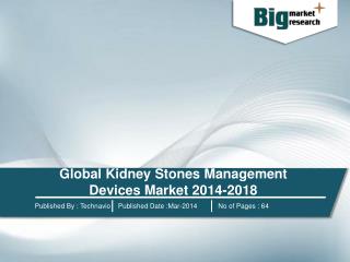 Global Kidney Stones Management Devices Market 2014-2018