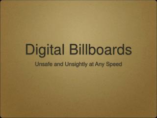 Digital Billboards