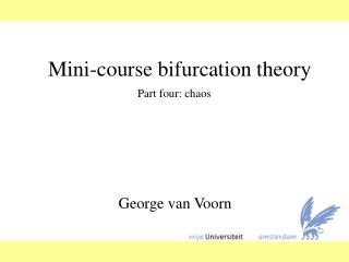 Mini-course bifurcation theory