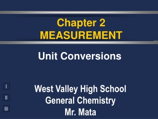 Chapter 2 MEASUREMENT
