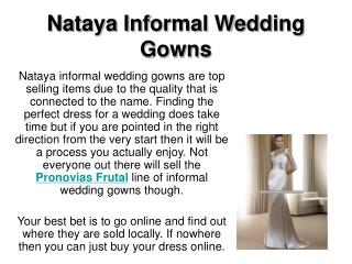 Nataya Informal Wedding Gowns