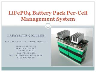LiFePO4 Battery Pack Per-Cell Management System