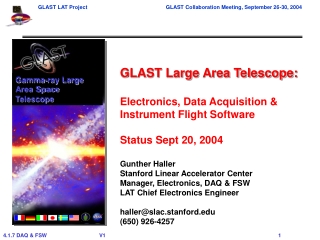 GLAST Large Area Telescope: Electronics, Data Acquisition & Instrument Flight Software