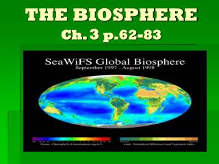 THE BIOSPHERE Ch. 3 p.62-83