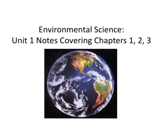 Environmental Science: Unit 1 Notes Covering Chapters 1, 2, 3