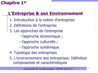 PPT - L’Entreprise & Son Environnement PowerPoint Presentation, Free ...