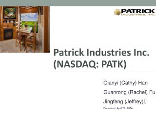Patrick Industries Inc. (NASDAQ: PATK)