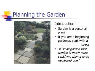 Planning the Garden