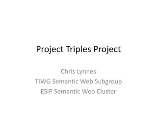 Project Triples Project