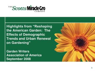 Highlights from “Reshaping the American Garden: The Effects of Demographic Trends and Urban Renewal on Gardening”