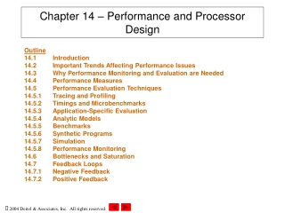 Chapter 14 – Performance and Processor Design
