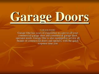 Garage Doors