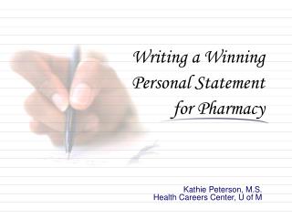 Writing a Winning Personal Statement for Pharmacy