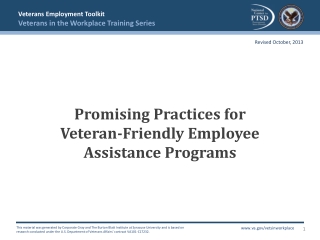 Promising Practices for Veteran-Friendly Employee Assistance Programs