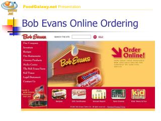 Bob Evans Online Ordering