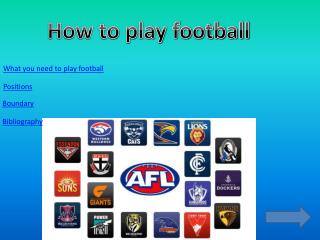How to play football