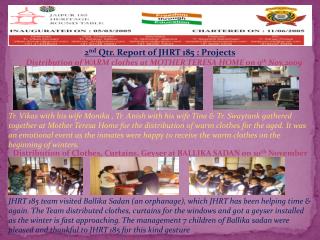 2 nd Qtr. Report of JHRT 185 : Projects