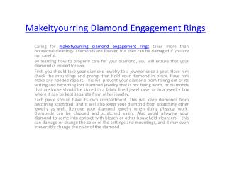 Makeityourring Diamond Engagement Rings