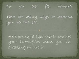 8 Tips for Speaking in Public