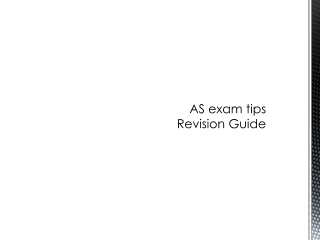 AS exam tips Revision Guide