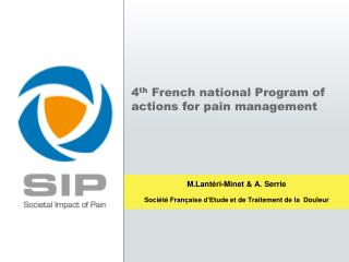 4 th French national Program of actions for pain management