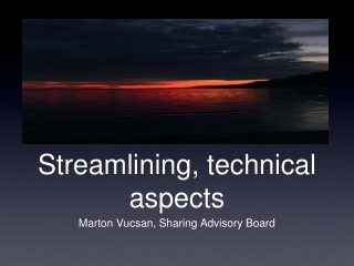 Streamlining, technical aspects