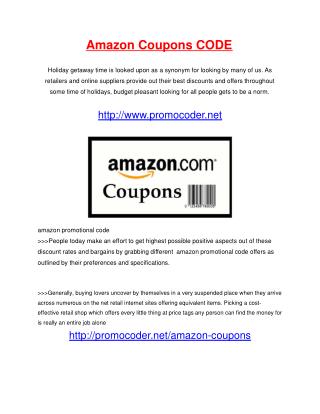 Amazon Coupons Code