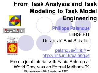 From Task Analysis and Task Modeling to Task Model Engineering