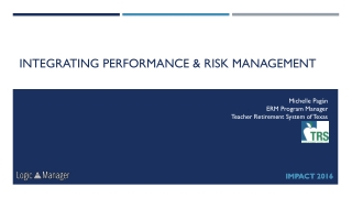 Integrating performance & risk management