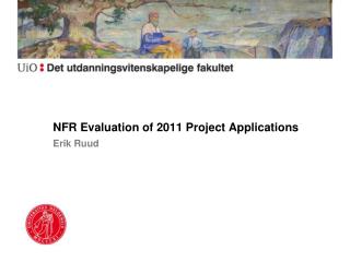 NFR Evaluation of 2011 Project Applications
