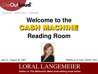 Welcome to the CASH MACHINE Reading Room