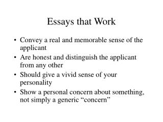 Essays that Work