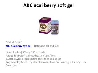ABC acai berry soft gel