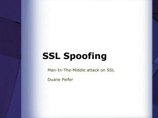 SSL Spoofing