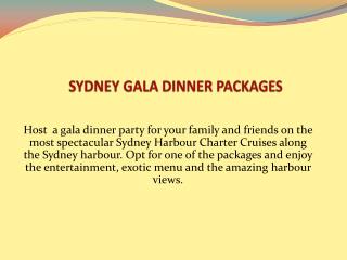 Sydney Gala Dinner Packages